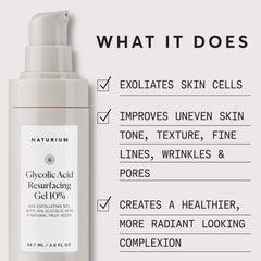 Naturium Glycolic Acid Resurfacing Gel pump bottle for easy daily use