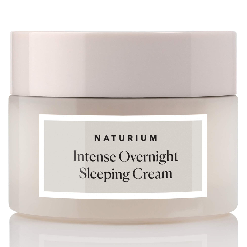Naturium Intense Overnight Sleeping Cream jar for overnight hydration and glow