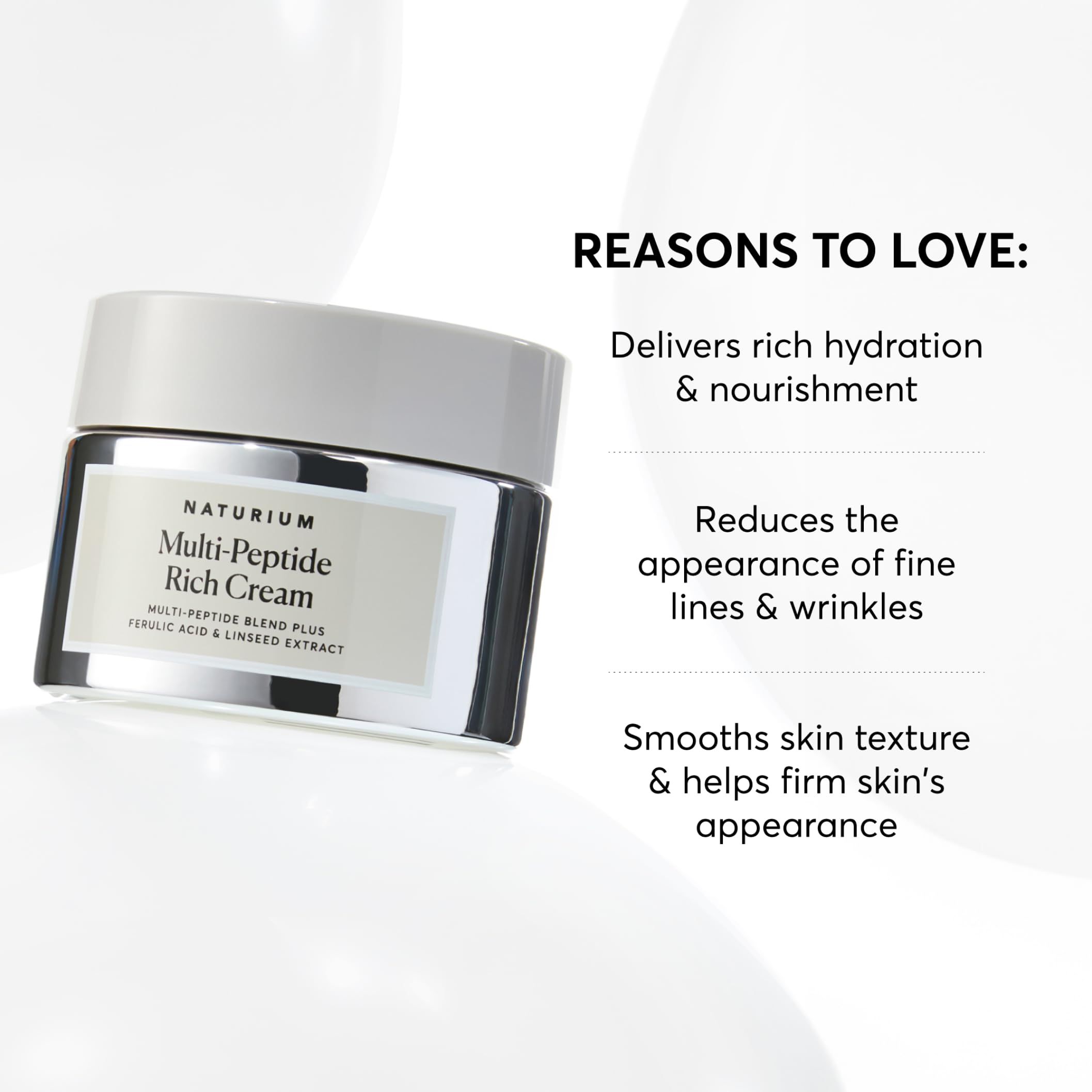 Naturium cream swirls on skin showing smooth, hydrated texture