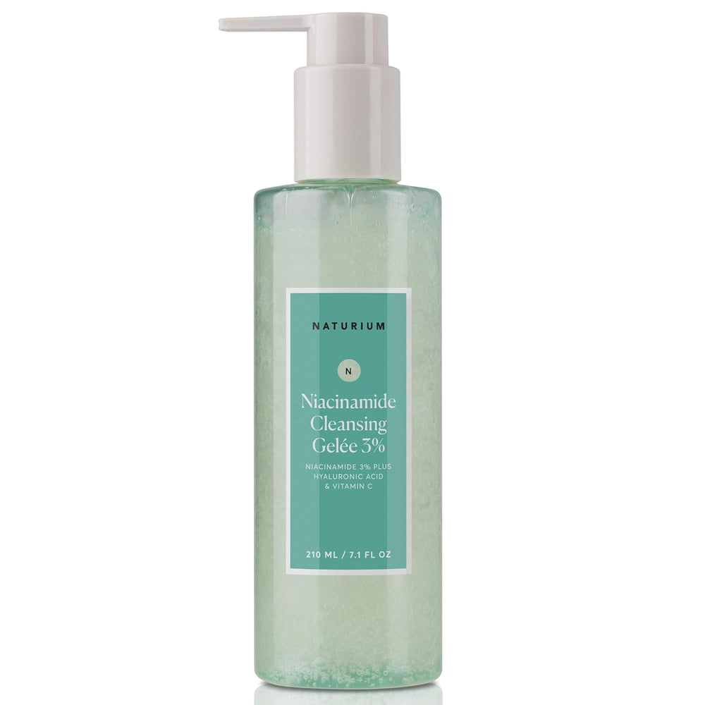 Naturium Niacinamide Cleansing Gelée bottle promotes balanced skin during cleanse