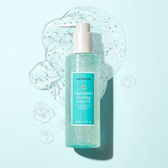 Naturium Niacinamide Cleansing Gelée on damp skin smooths texture and impurities