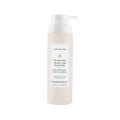 Naturium The Smoother glycolic body wash bottle-front for daily exfoliation and smoother skin.