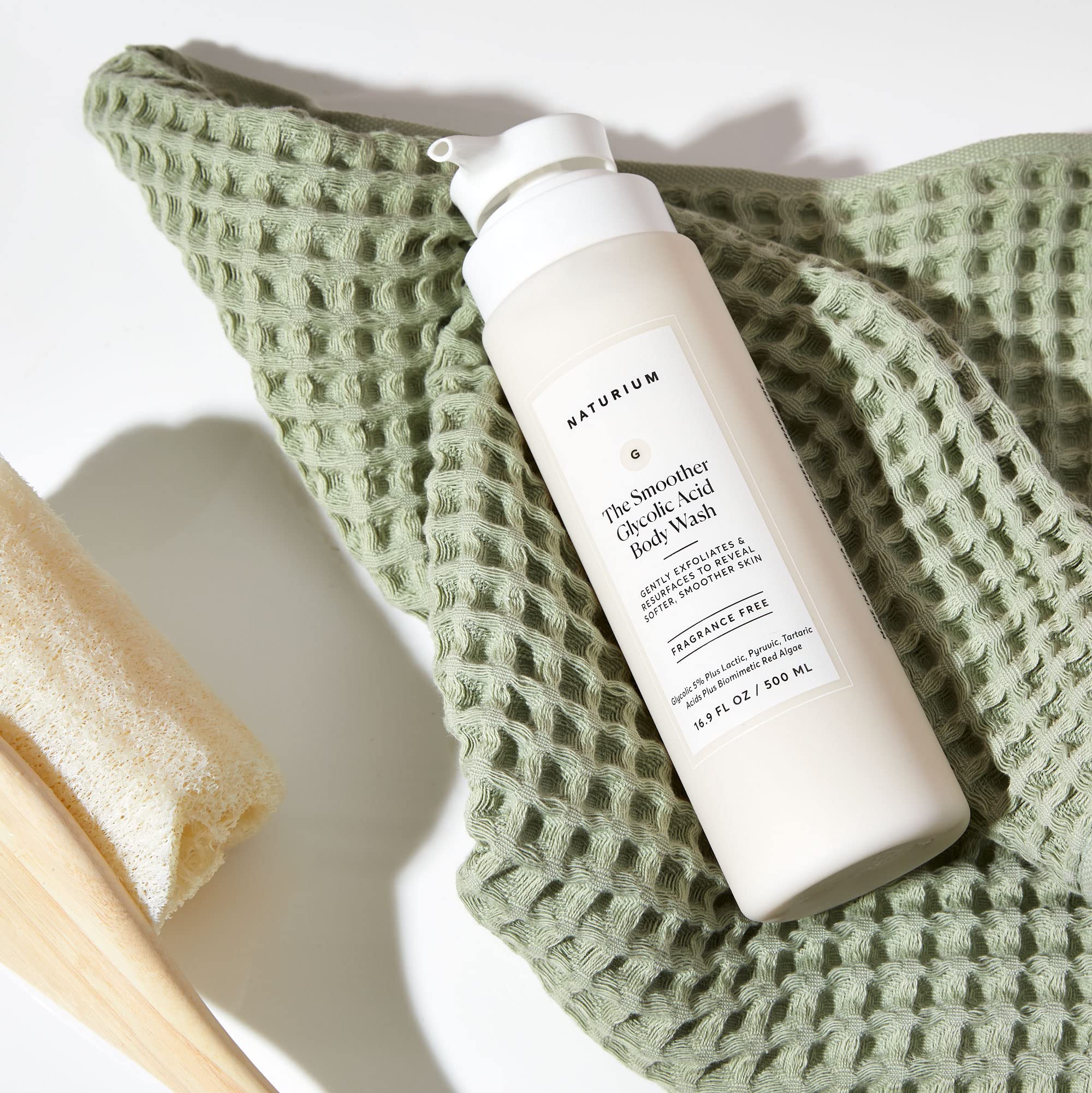 Naturium The Smoother rough-skin-before hints at texture improvement possibilities.