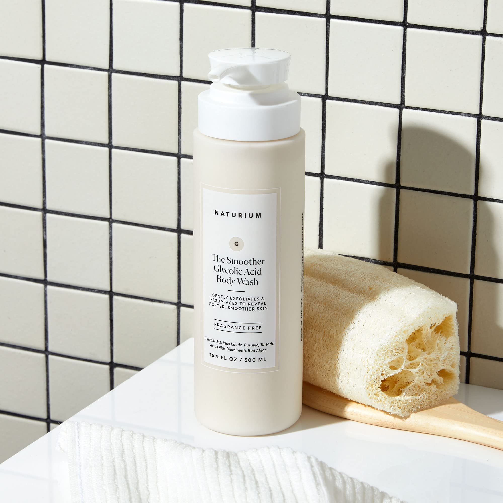 Naturium The Smoother soft-skin-after demonstrates smoother skin texture.