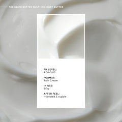 Naturium Glow Getter butter pour closeup shows silky, non-greasy hydration