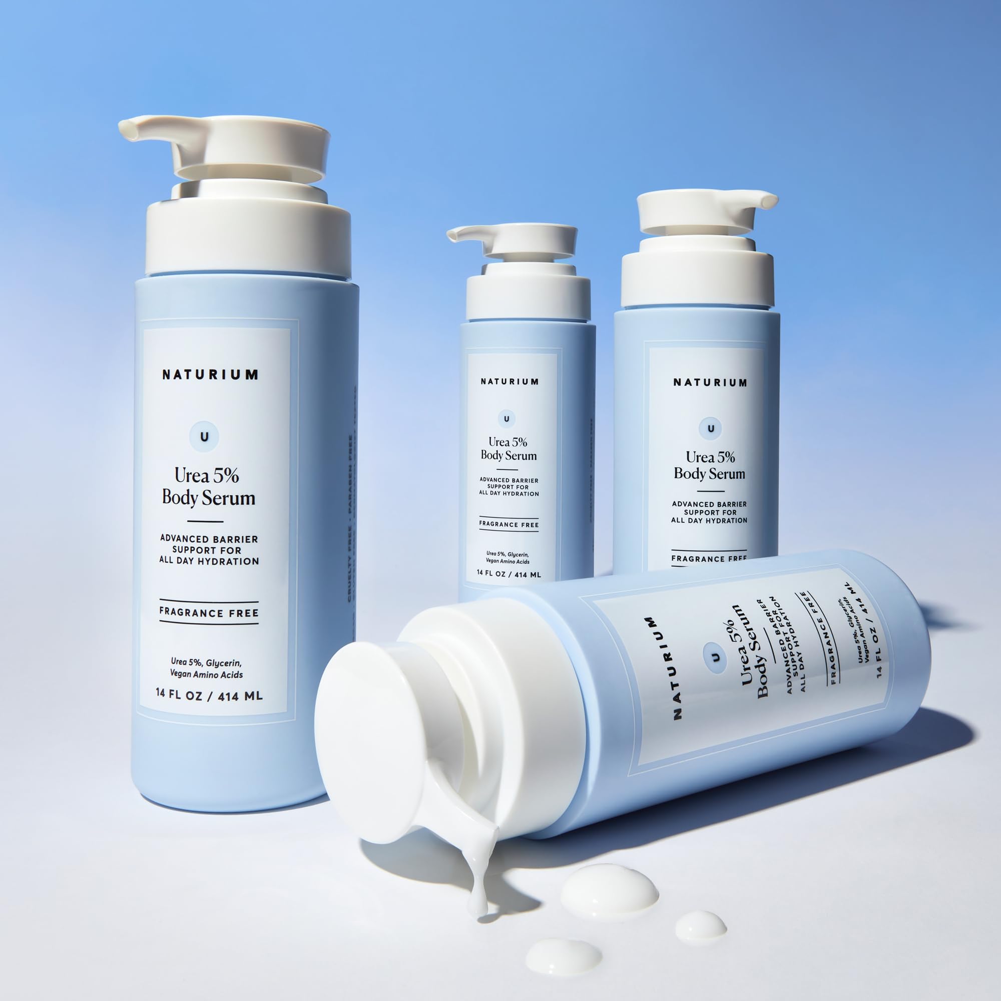 Naturium Urea 5% Body Serum packaging emphasizing vegan, cruelty-free skincare.