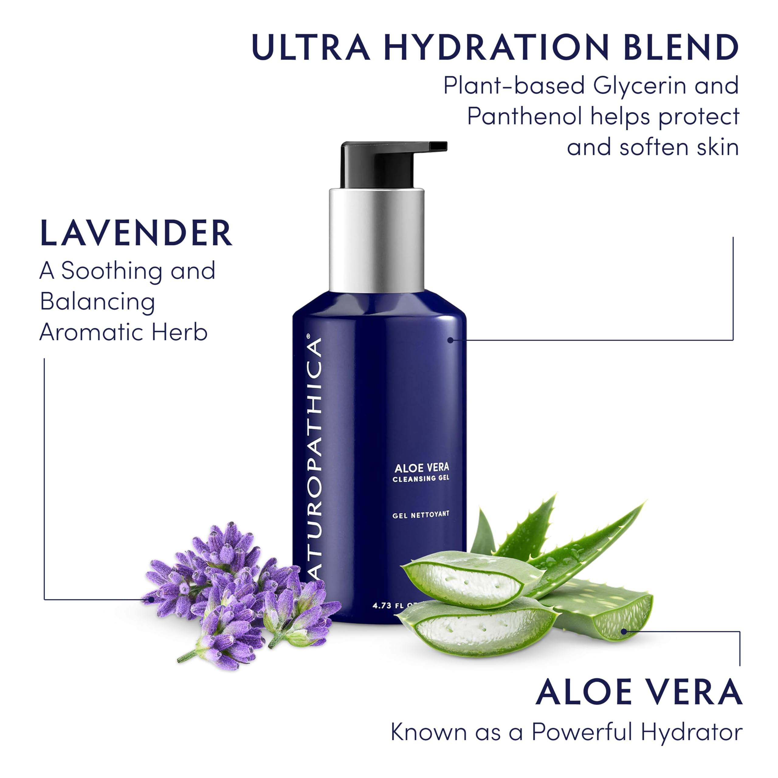 Naturopathica Aloe Vera Cleansing Gel foamy lather ready to cleanse