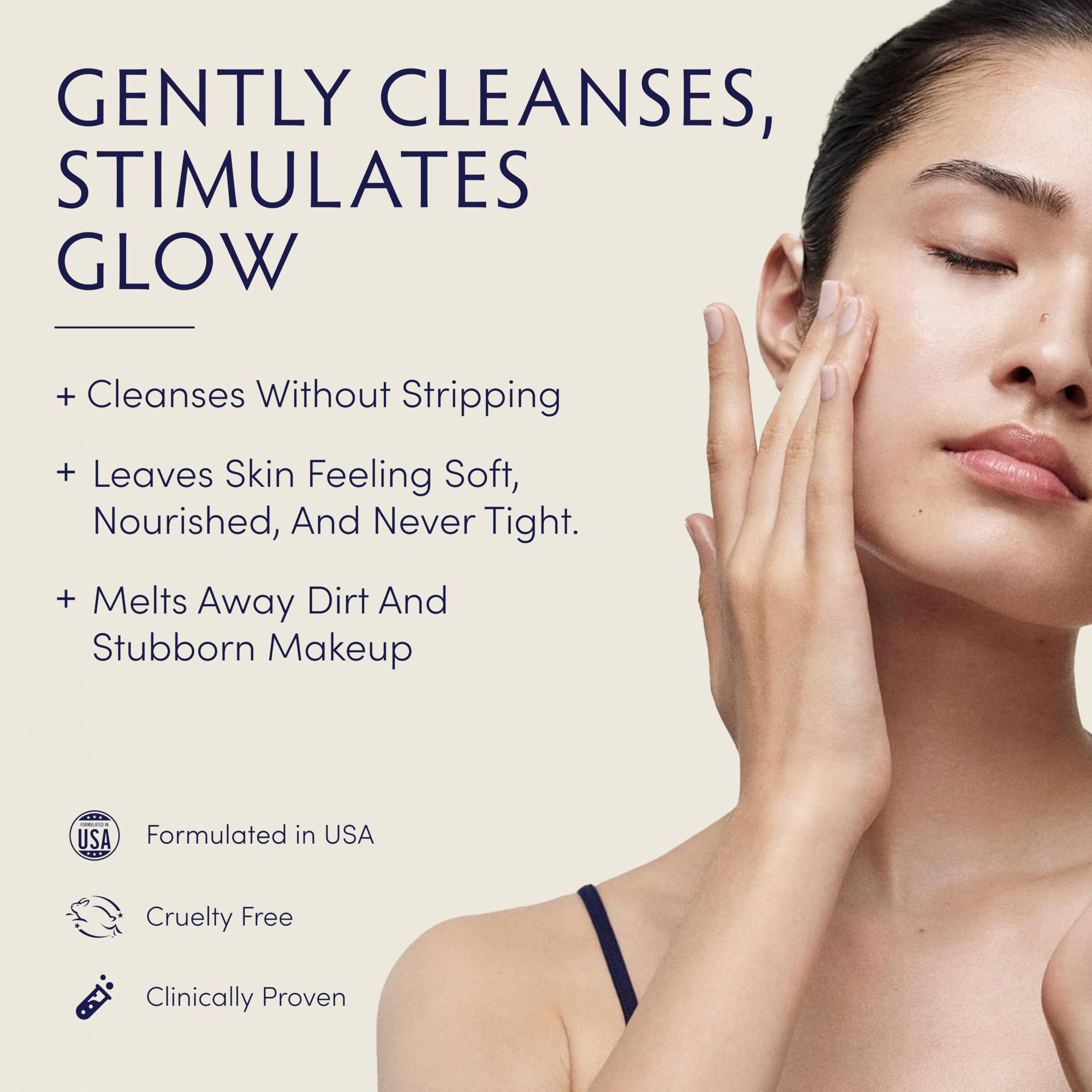 Naturopathica Manuka Honey Cleansing Balm warmed between fingers for gentle cleansing.