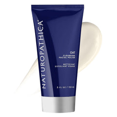 Naturopathica Oat Cleansing Facial Polish jar closeup for daily exfoliation and radiant skin.