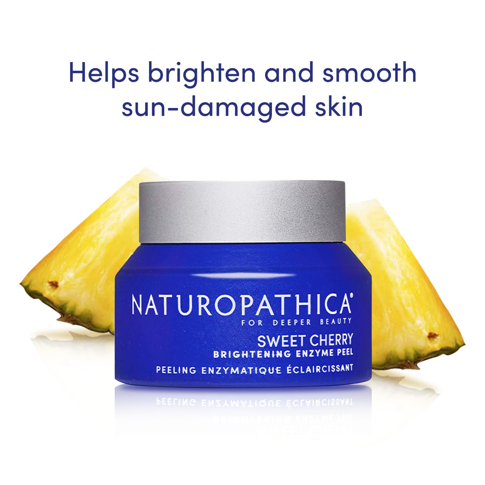 Naturopathica Sweet Cherry Brightening Enzyme Peel texture closeup conveys gentle exfoliation