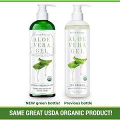 NaturSense aloe gel for hair application aids scalp nourishment and shine.