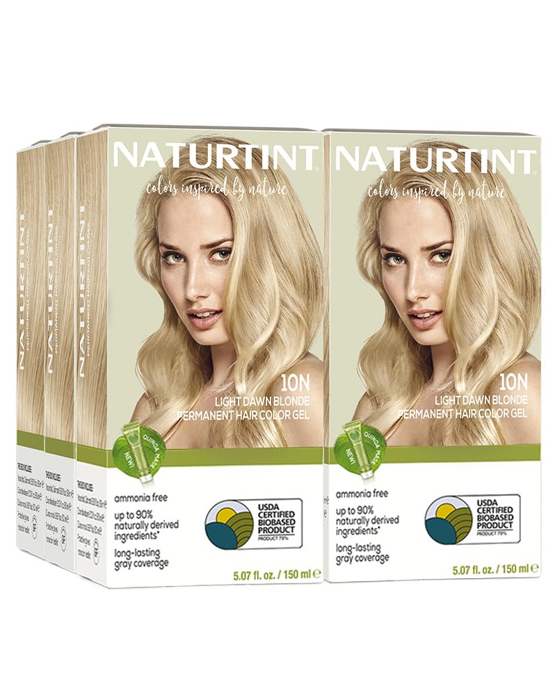 Naturtint 10N Light Dawn Blonde packaging with at-home color kit.