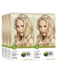 Naturtint 10N Light Dawn Blonde packaging with at-home color kit.