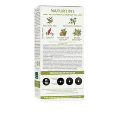 Naturtint 1N Ebony Black bottle closeup emphasizes ammonia-free formula for healthier hair color.