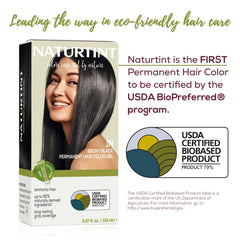 Naturtint 1N Ebony Black cream formula shown as easy to mix permanent color
