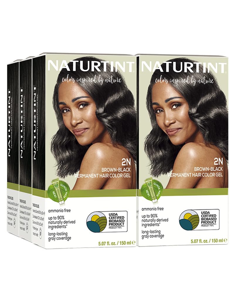 Naturtint 2N Brown Black color application at home for salon-like results.