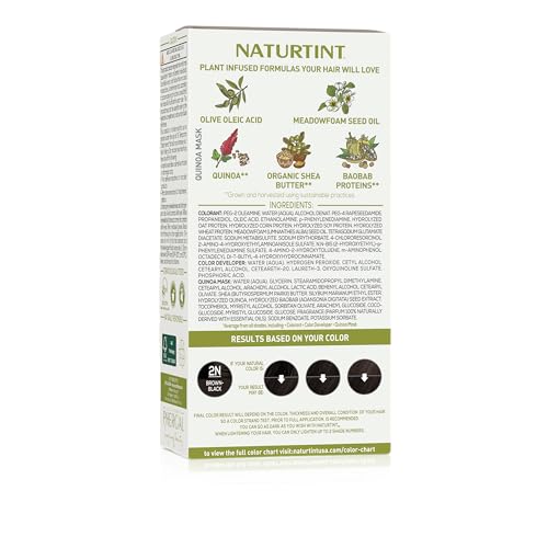 Naturtint 2N Brown Black packaging close-up highlights vegan, cruelty-free formula.
