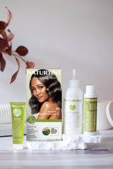 Naturtint 2N Brown Black plant-based ingredients emphasize healthier-looking hair.
