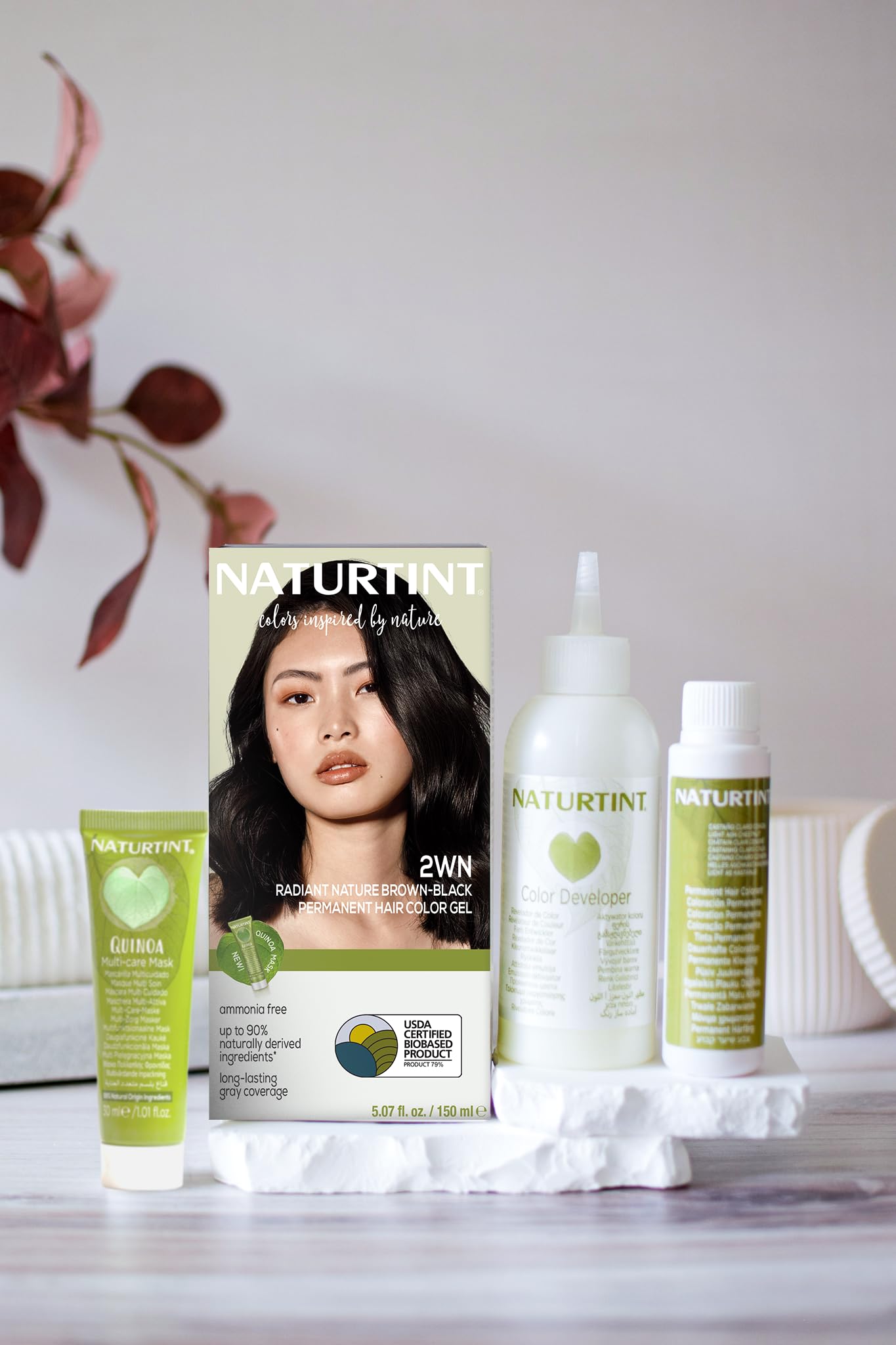 Naturtint 2WN mixing bowl and brush enables precise mess free color application