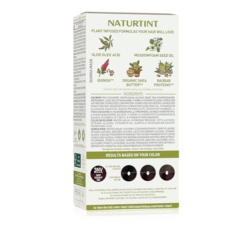 Naturtint 3NV Radiant Red color swatch reveals natural-looking red shade.
