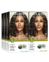 Naturtint 4N Natural Chestnut pack-6 shows at-home color option with six boxes for long-lasting shade