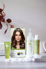 Naturtint 4NC result on hair reveals rich, long-lasting cappuccino tone.