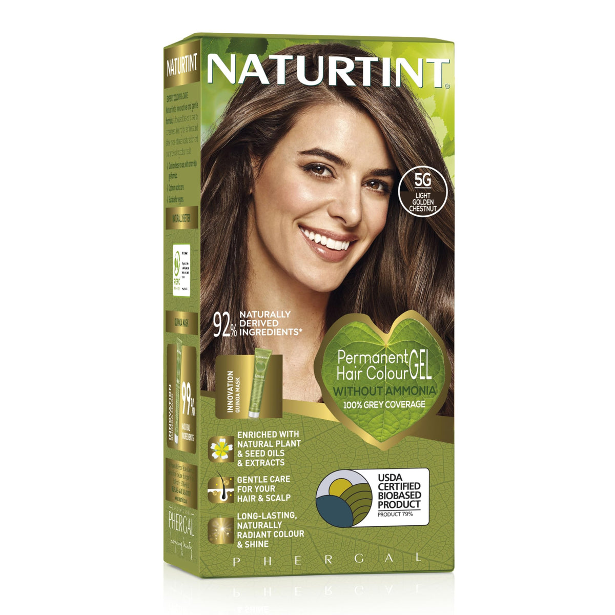 Naturtint 5G bottle highlights ammonia-free formula for at-home color.