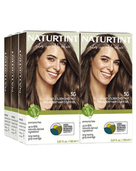 Naturtint 5G Light Golden Chestnut packaging shows ammonia-free, vegan color kit.