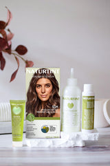 Naturtint 5GM Chocolate Chestnut gloves image highlights safe, comfortable application.