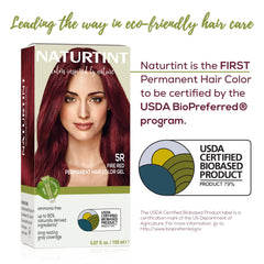 Naturtint 5R Fire Red swatch demonstrates rich hue for shade planning and color matching