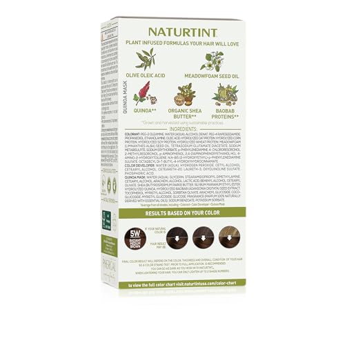 Naturtint 5W Radiant Medium Brown cream application on hair shows easy at-home color