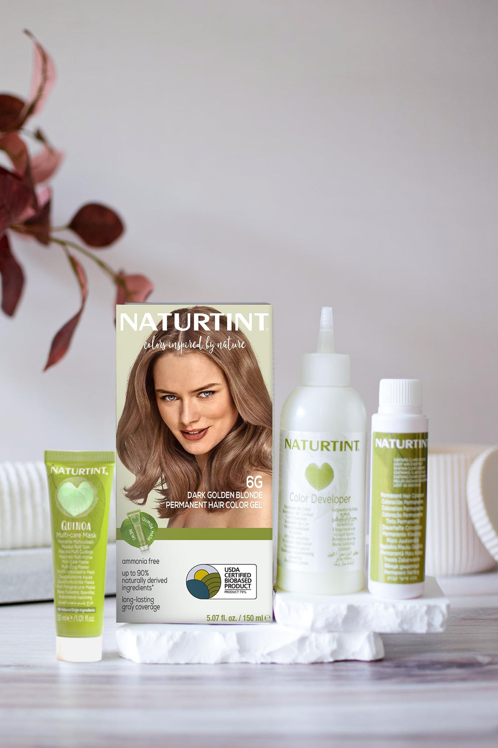 Naturtint 6G color cream close-up highlights ammonia-free formula.