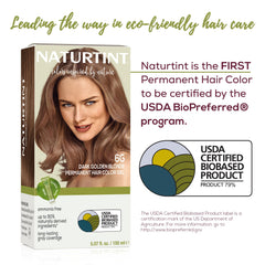 Naturtint 6G plant-based ingredients suggest healthier hair nourishment.