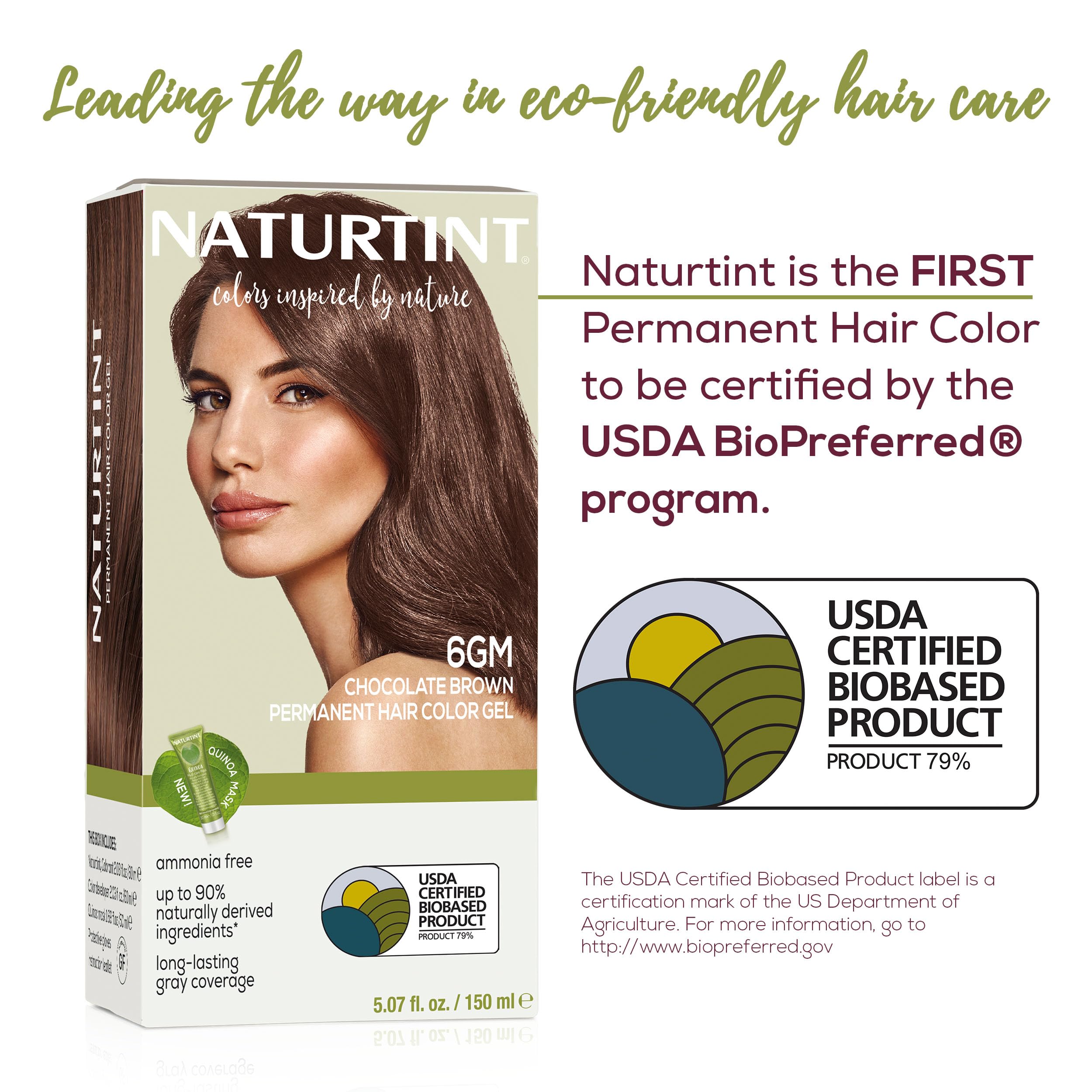 Naturtint 6GM chocolate brown final shade with natural, long-lasting color