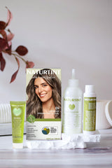 Naturtint 6N Dark Blonde application-gloves showcase clean handling during dyeing.