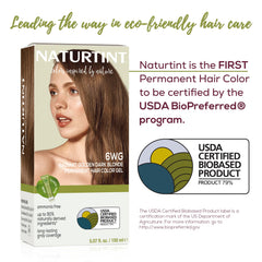 Naturtint 6WG color applied to hair shows even coverage and natural look.