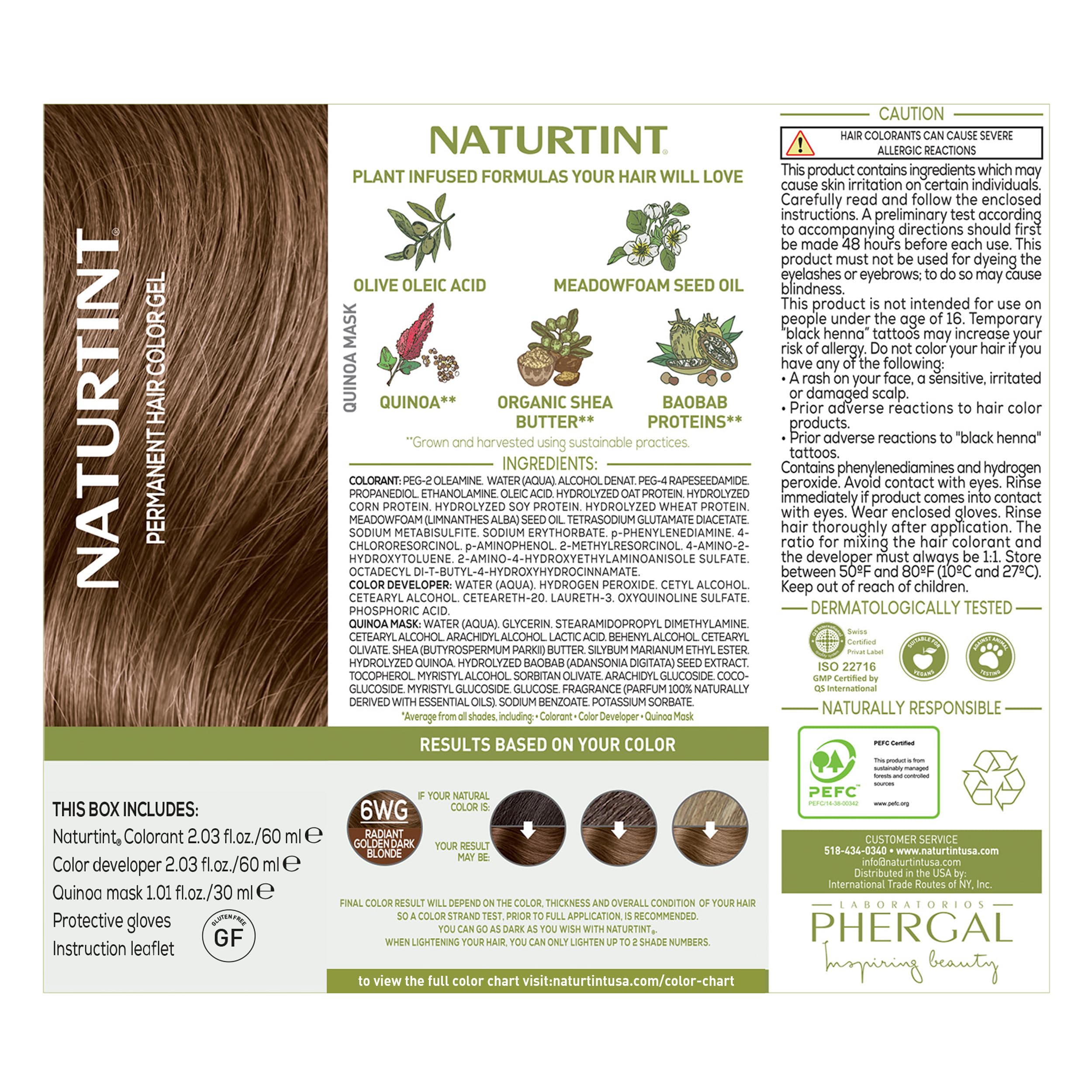 Naturtint 6WG final shade reveals warm golden tones and glow.