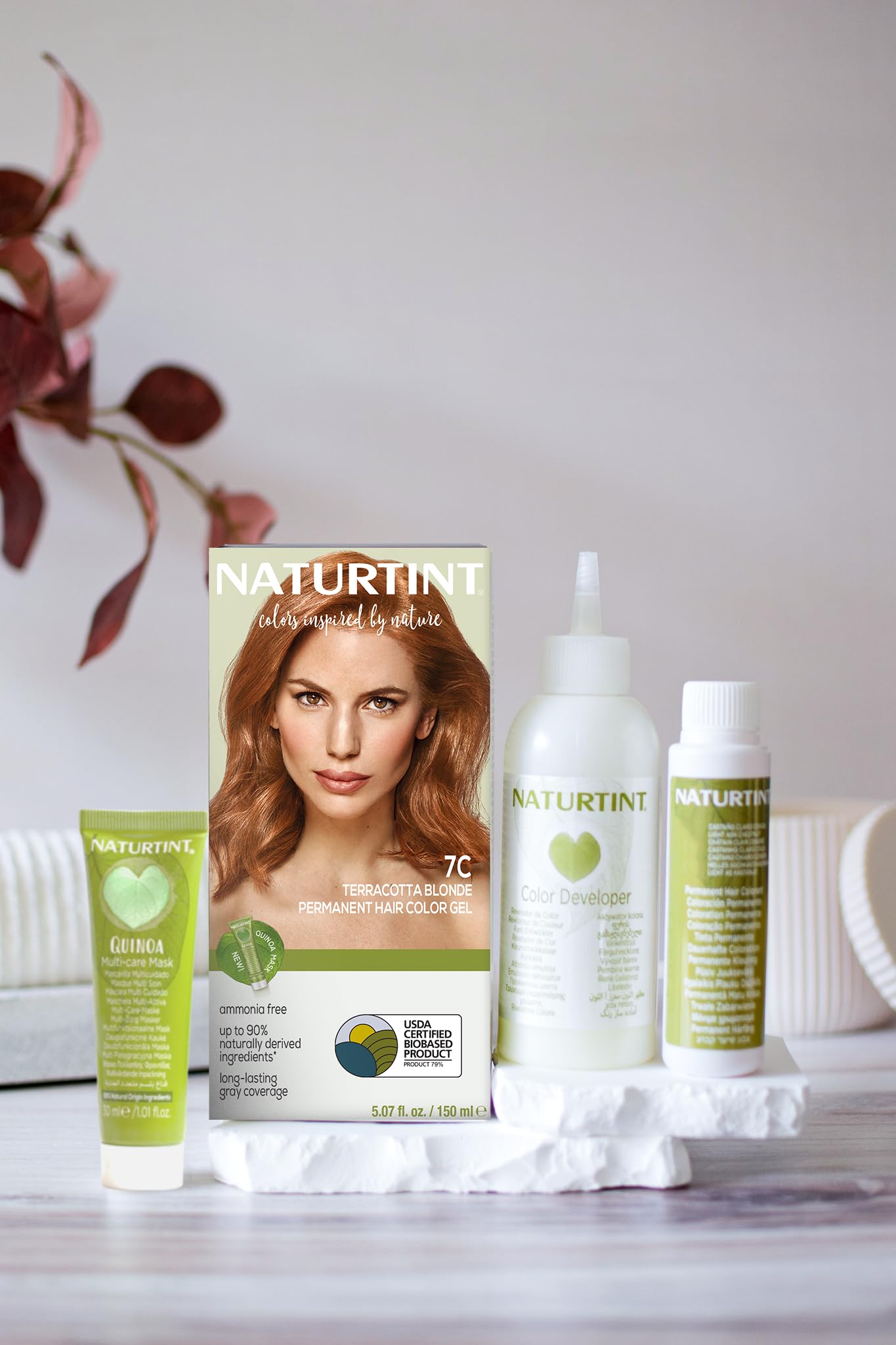 Naturtint 7C Terracotta Blonde gloves for clean, comfortable color prep.
