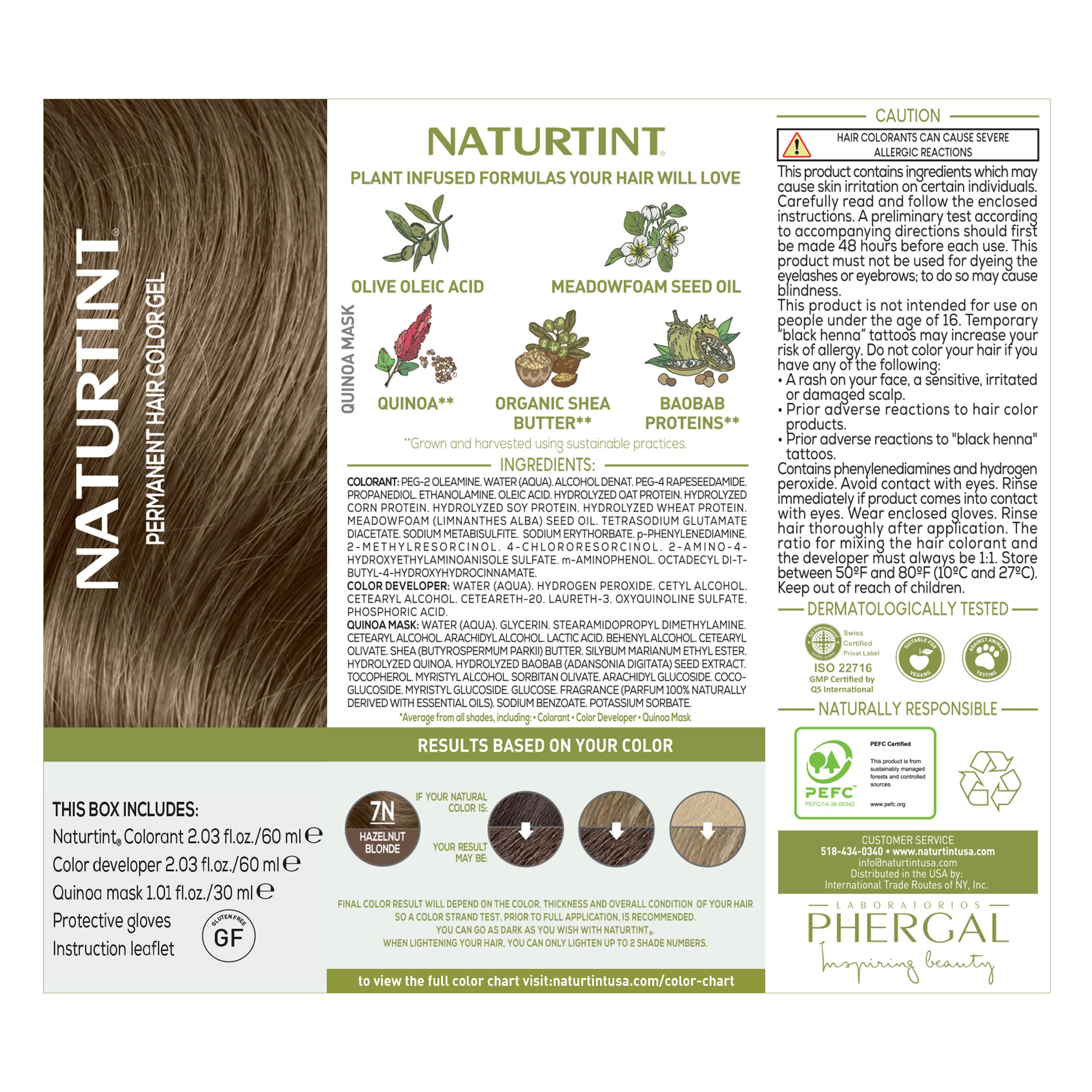 Naturtint 7N Hazelnut Blonde color remains vibrant with long-lasting results.