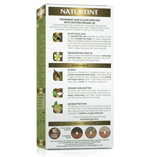 Naturtint 8C Copper Blonde gloves for mess-free coloring sessions.