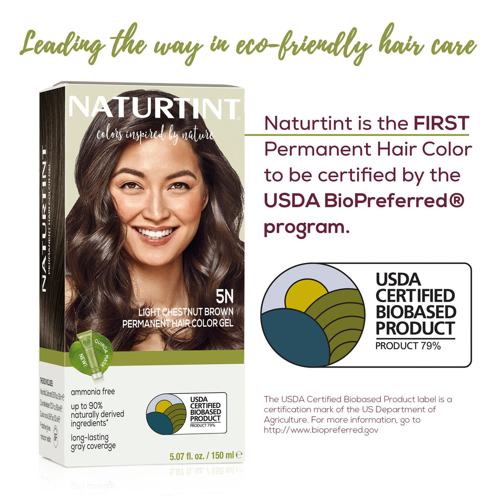 Naturtint at-home application scene with gloves for easy color application.