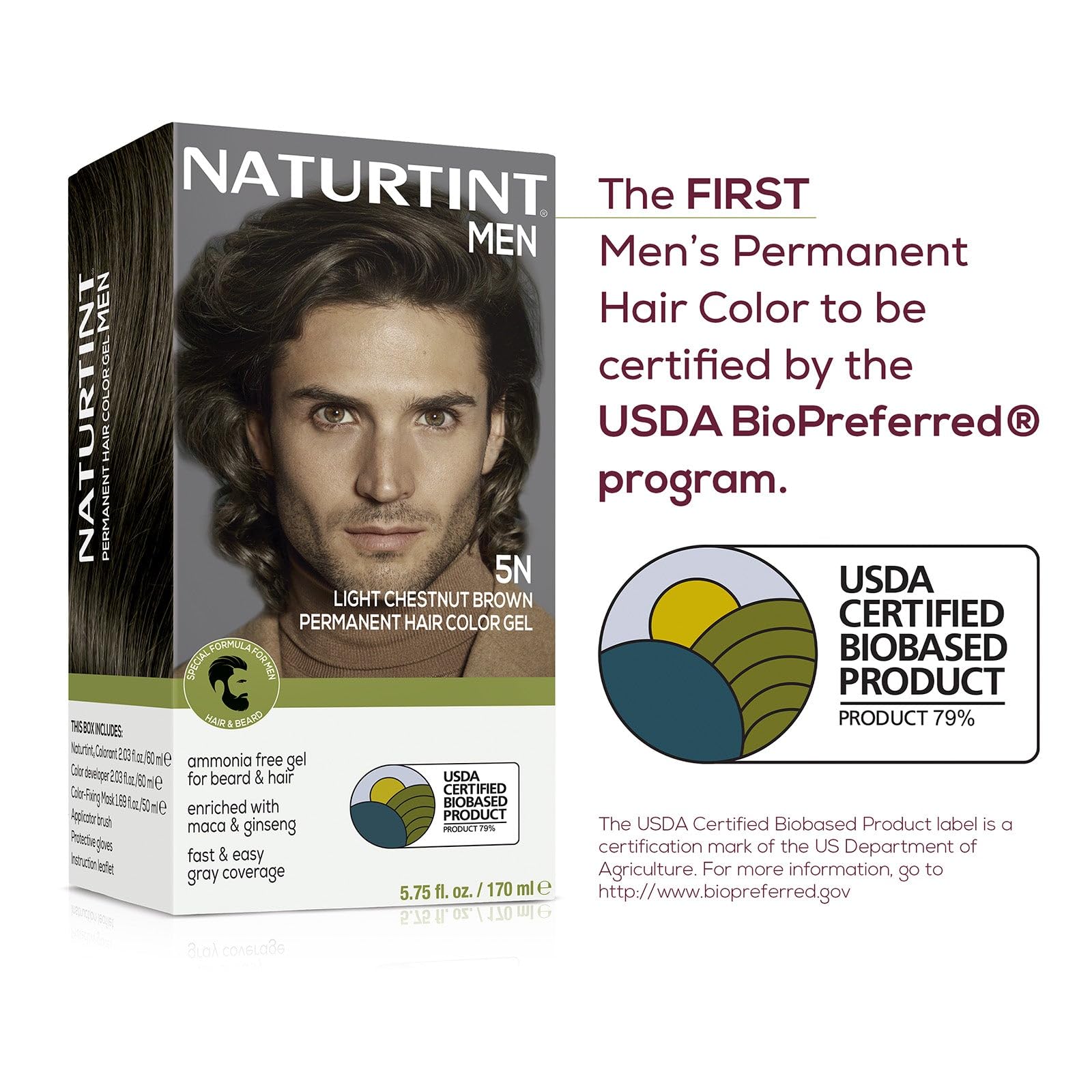 Naturtint biopreferred certification label highlighting USDA-approved ingredients