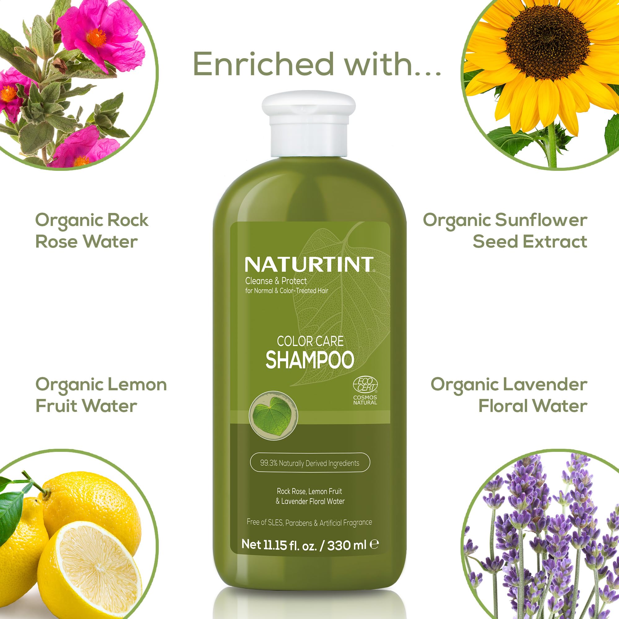 Naturtint Color Care Shampoo foamy-lather provides gentle cleansing for color-treated hair.