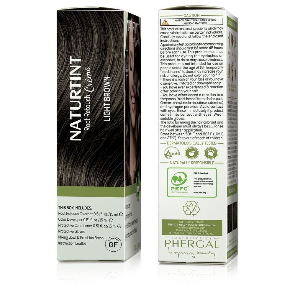 Close-up of gray coverage after root touch-up with Naturtint