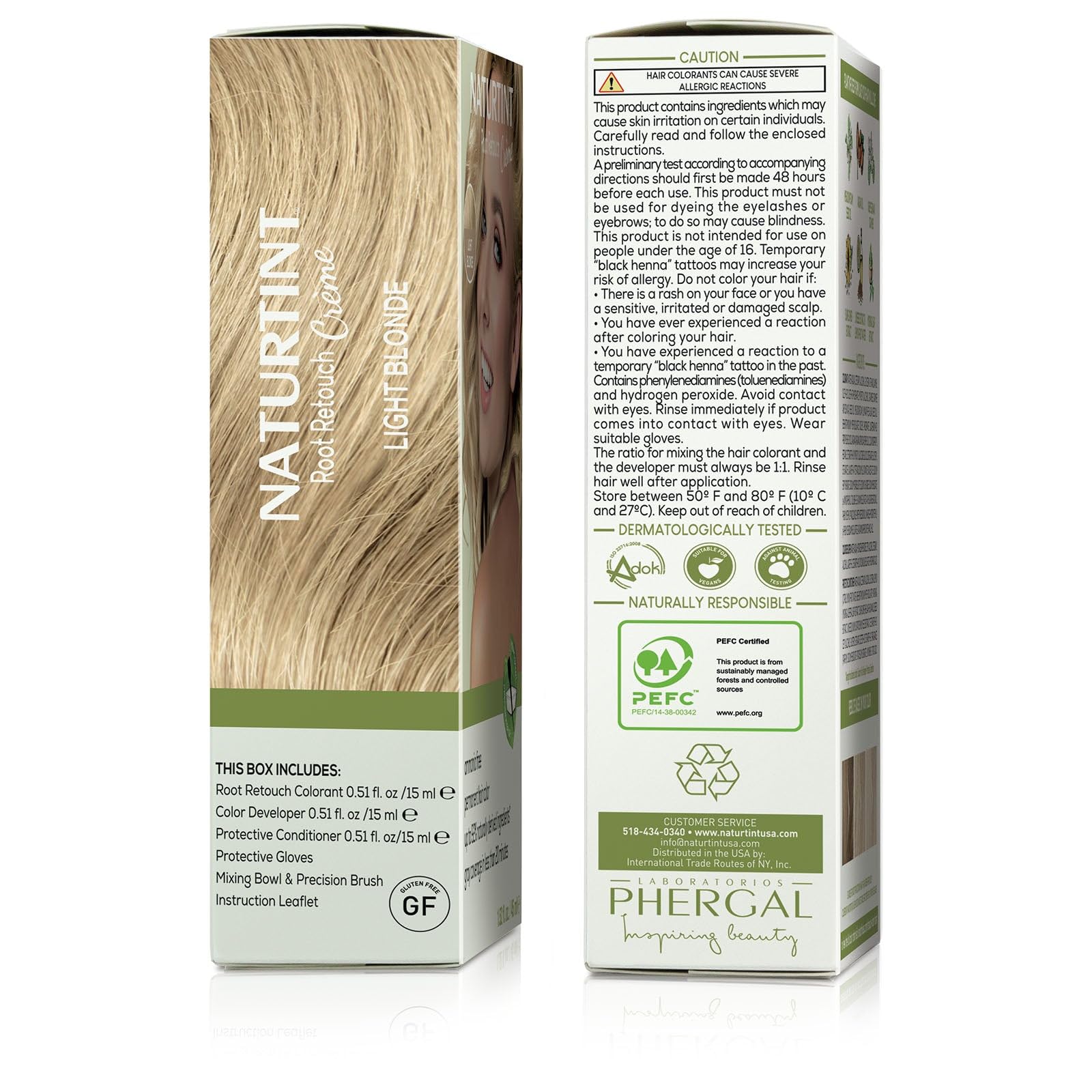 Naturtint light blonde root retouch cream no artificial scent image reinforces fragrance-free formula.