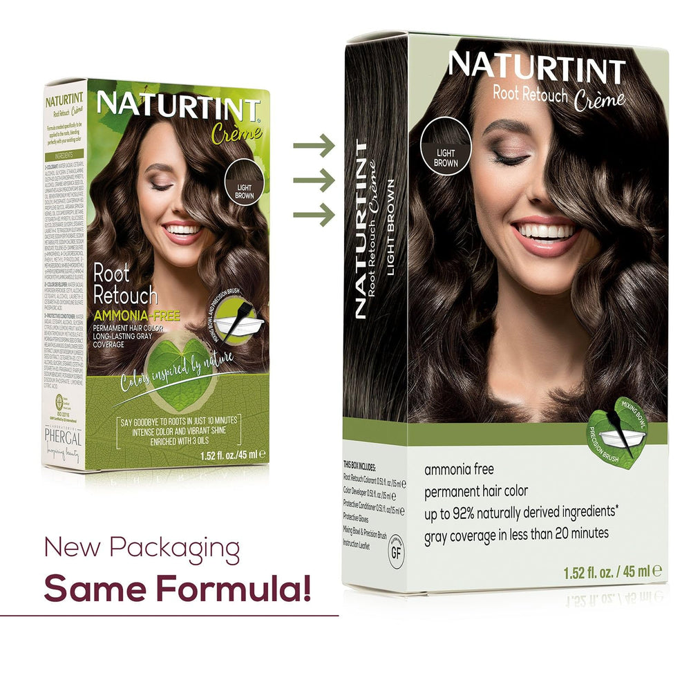 Naturtint root retouch kit shown with color, bowl, and brush