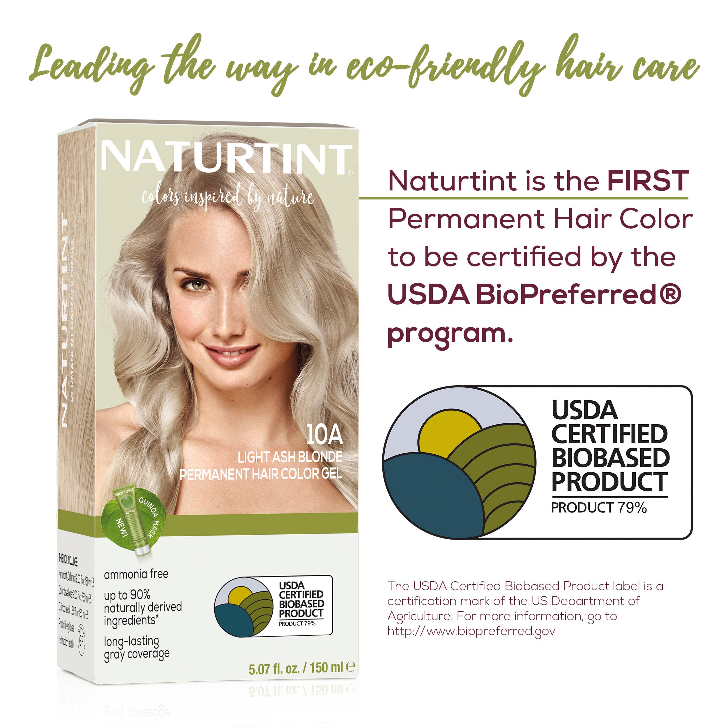 Naturtint plant-based ingredients close-up emphasizes healthier-looking hair potential