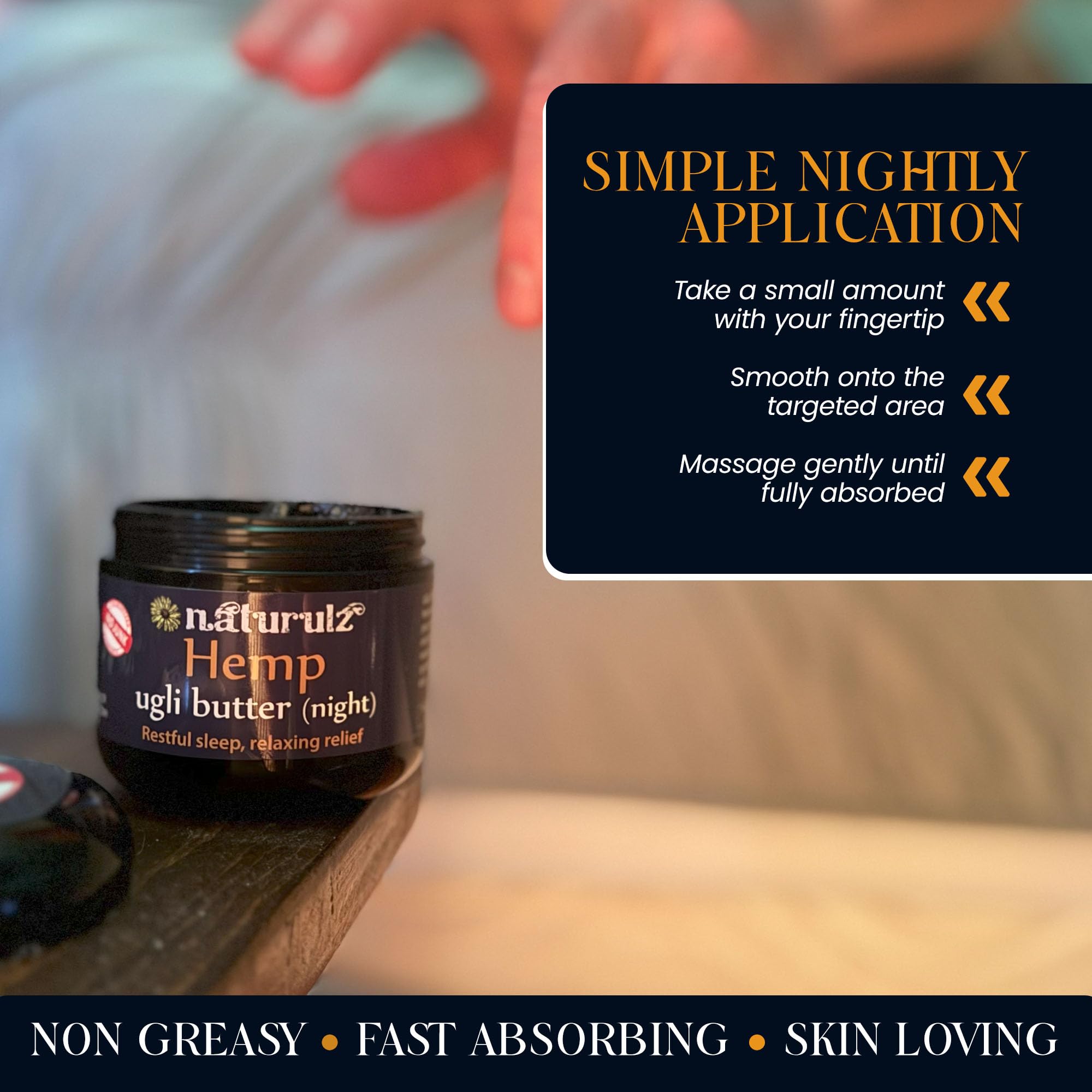 Naturulz Ugli Butter Night Cream chamomile flowers imply gentle relaxation at bedtime