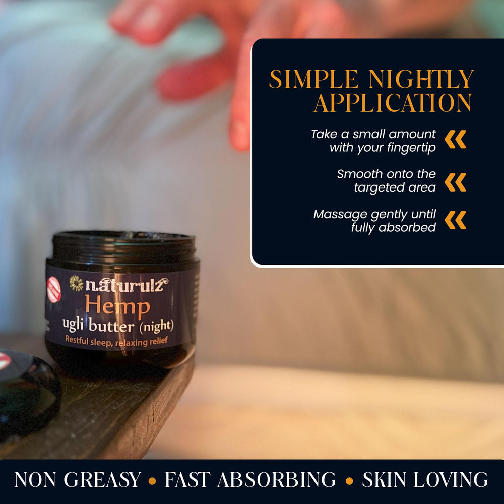 Naturulz Ugli Butter Night Cream chamomile flowers imply gentle relaxation at bedtime