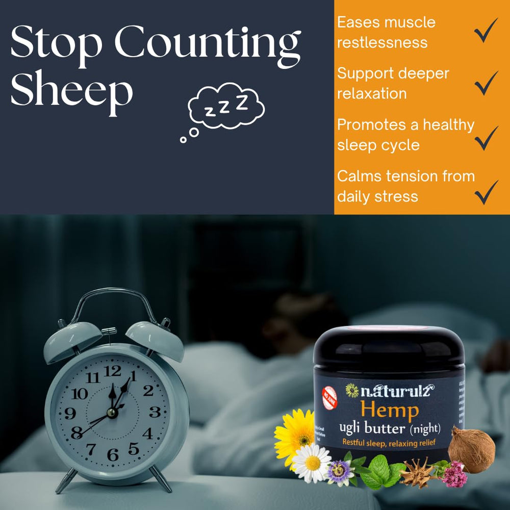 Naturulz Ugli Butter Night Cream lavender drops suggest calming aroma for bedtime ritual